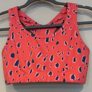 Bold body large Women's Pink Leopard Print Sports Bra